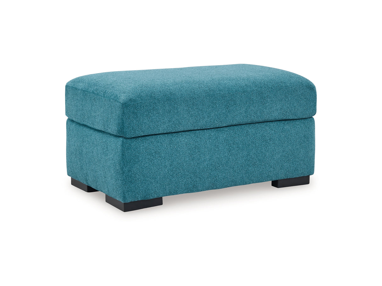 Keerwick Teal Queen Sofa Sleeper, Loveseat And Ottoman