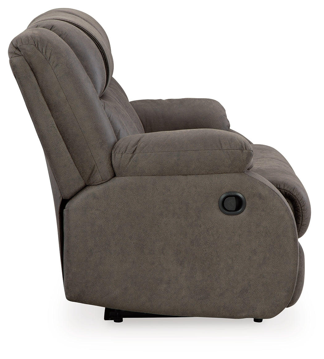 First Gunmetal Base Reclining Loveseat