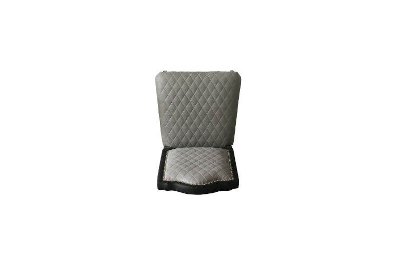 House Two Tone Gray Fabric & Charcoal Finish Beatrice Side Chair (Set-2)