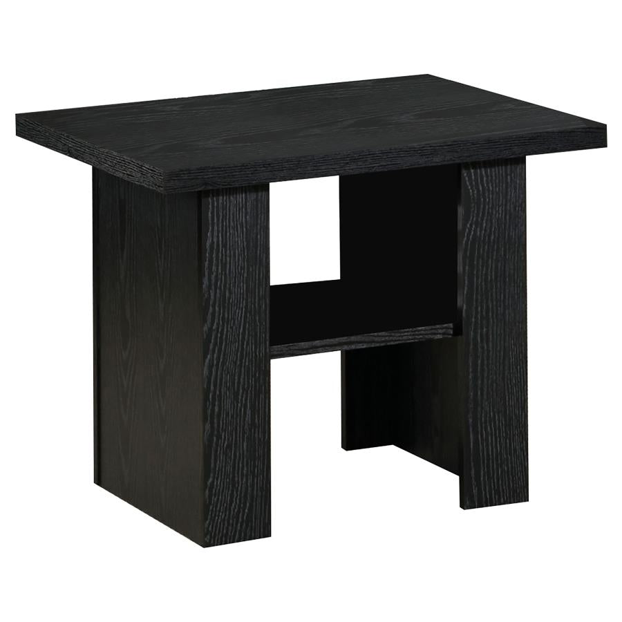 Rodez 3-Piece Occasional Table Set Black Oak