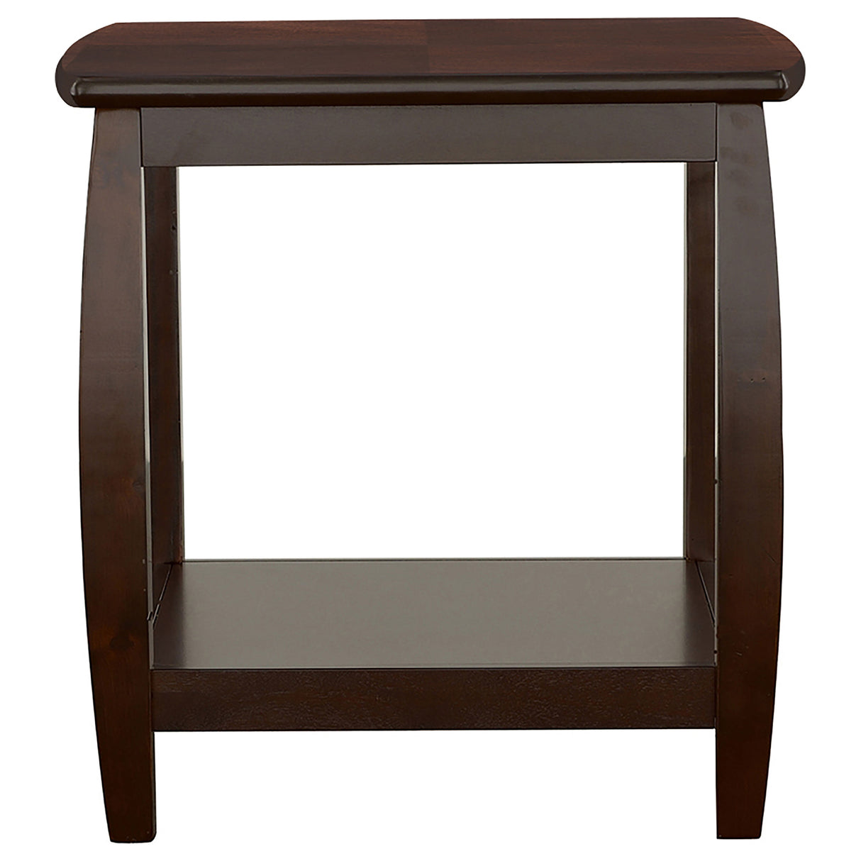 Dixon Square End Table With Bottom Shelf Espresso