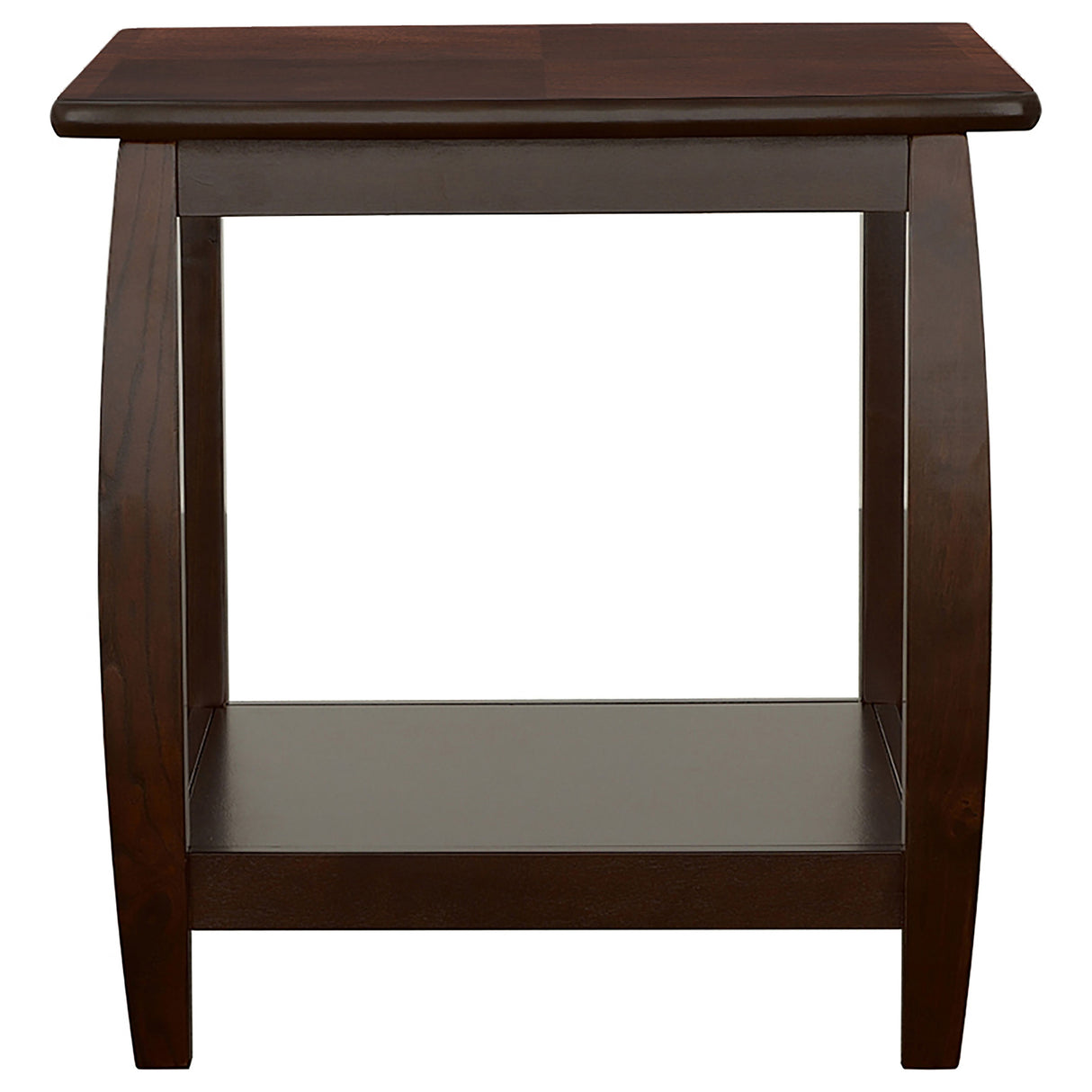 Dixon Square End Table With Bottom Shelf Espresso