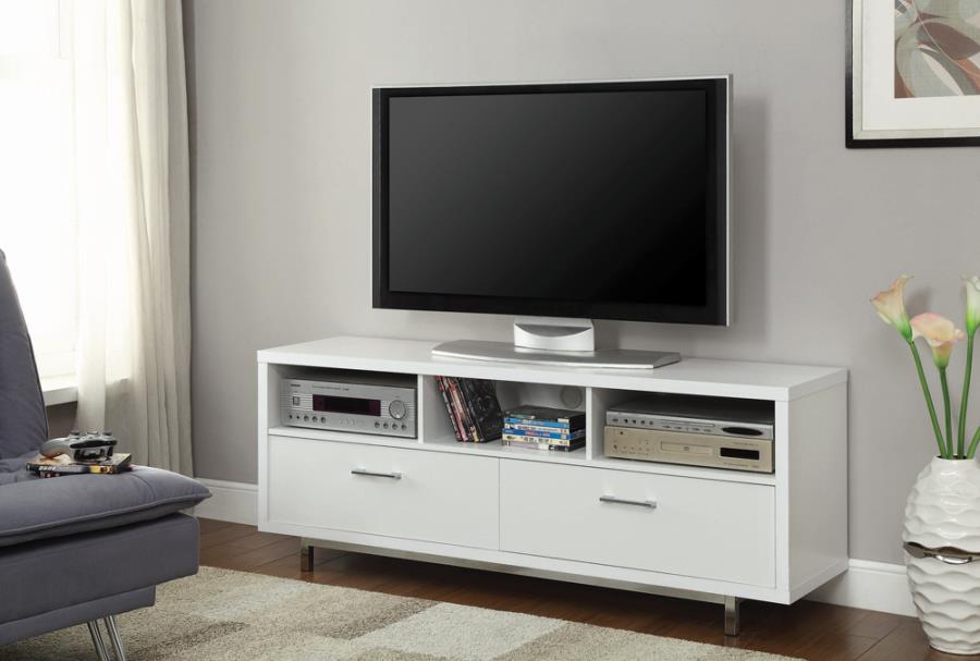 Casey 2-Drawer Rectangular Tv Console White