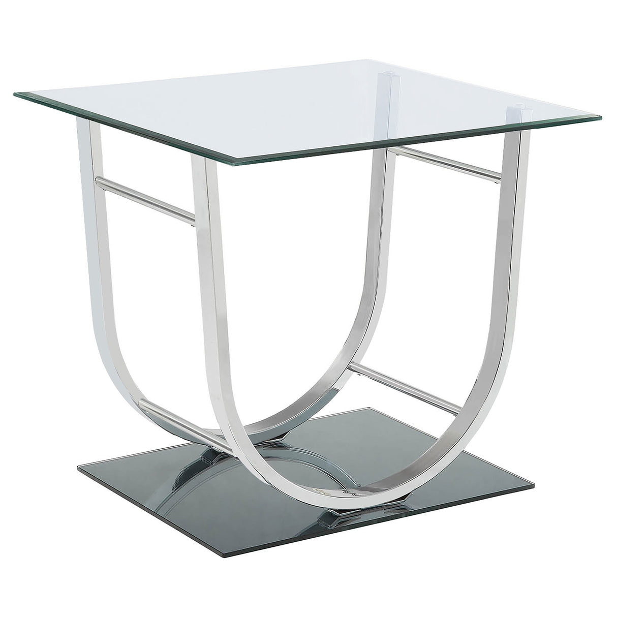 Danville U-Shaped End Table Chrome