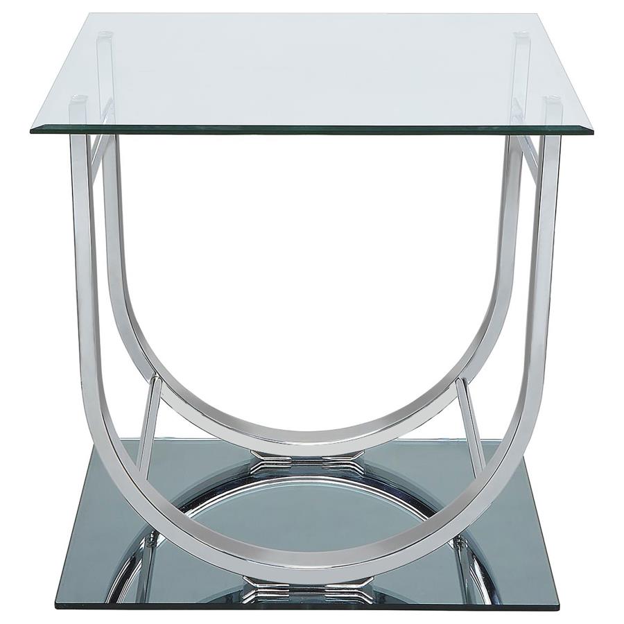 Danville U-Shaped End Table Chrome