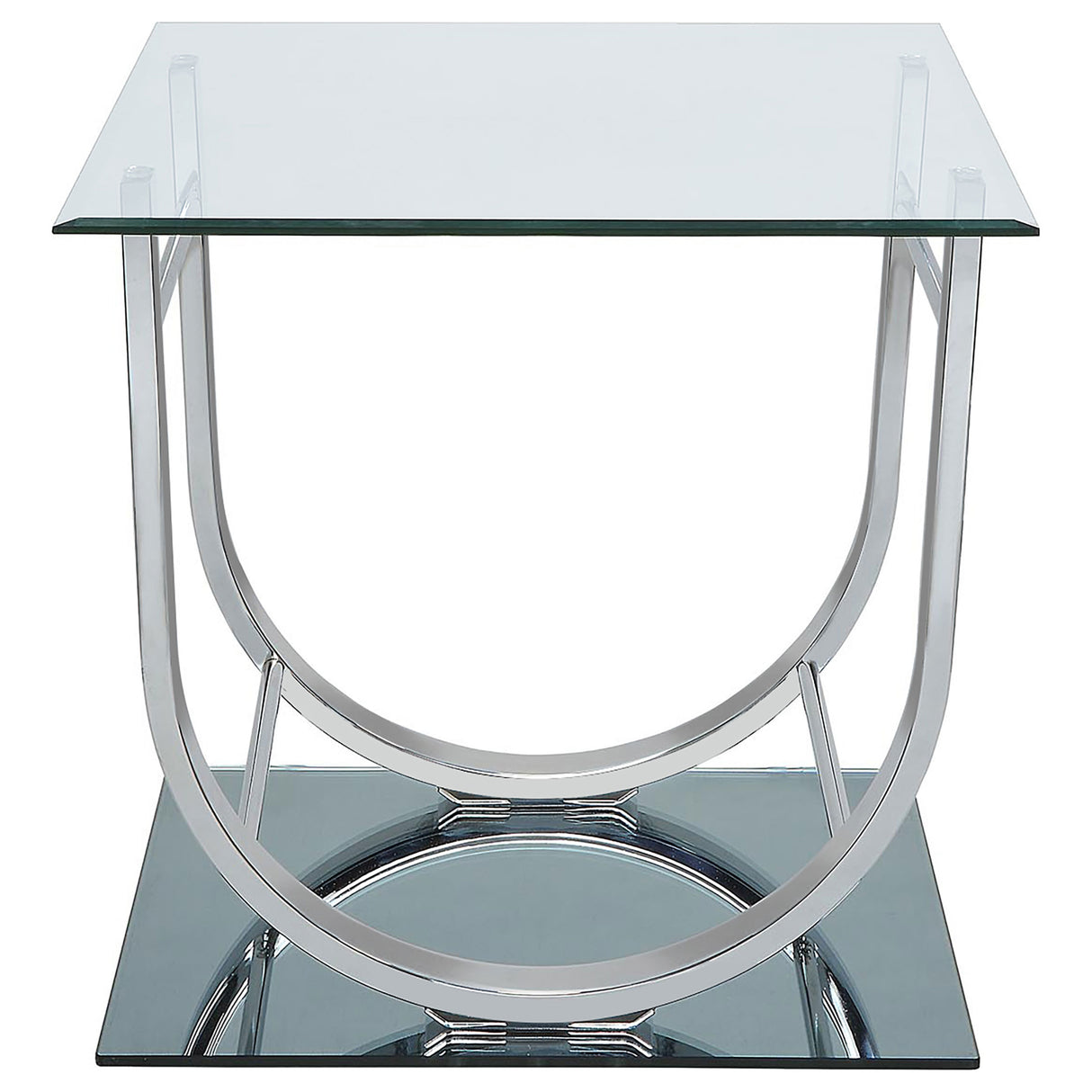 Danville U-Shaped End Table Chrome