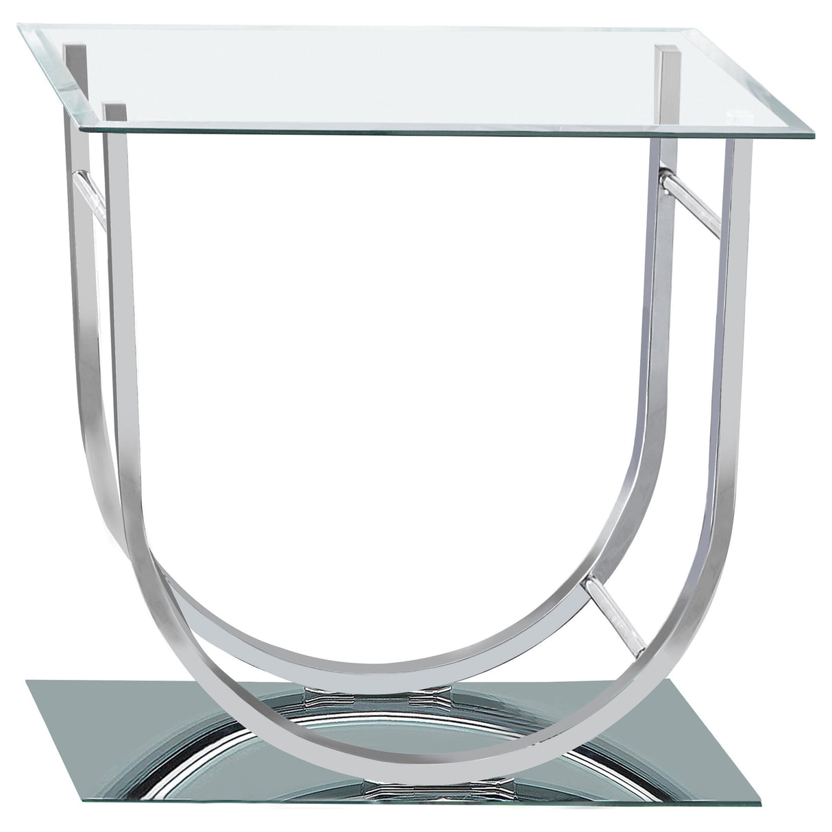 Danville U-Shaped End Table Chrome