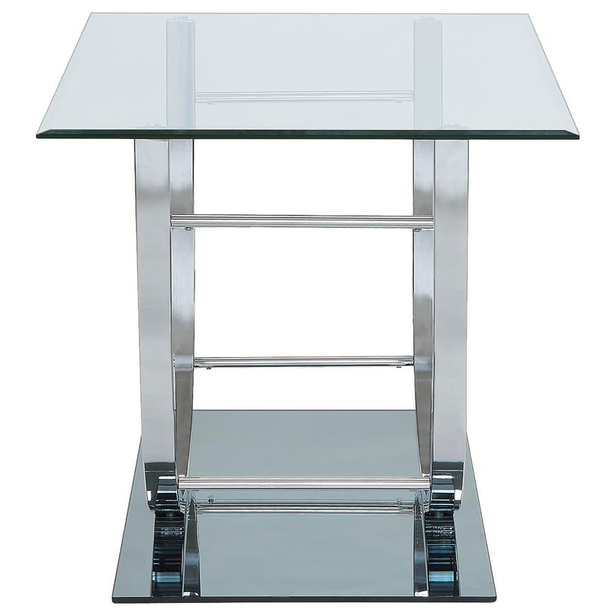 Danville U-Shaped End Table Chrome