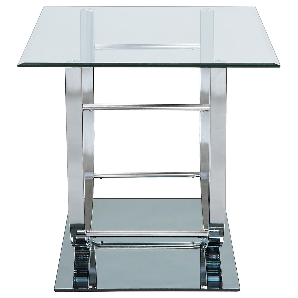 Danville U-Shaped End Table Chrome