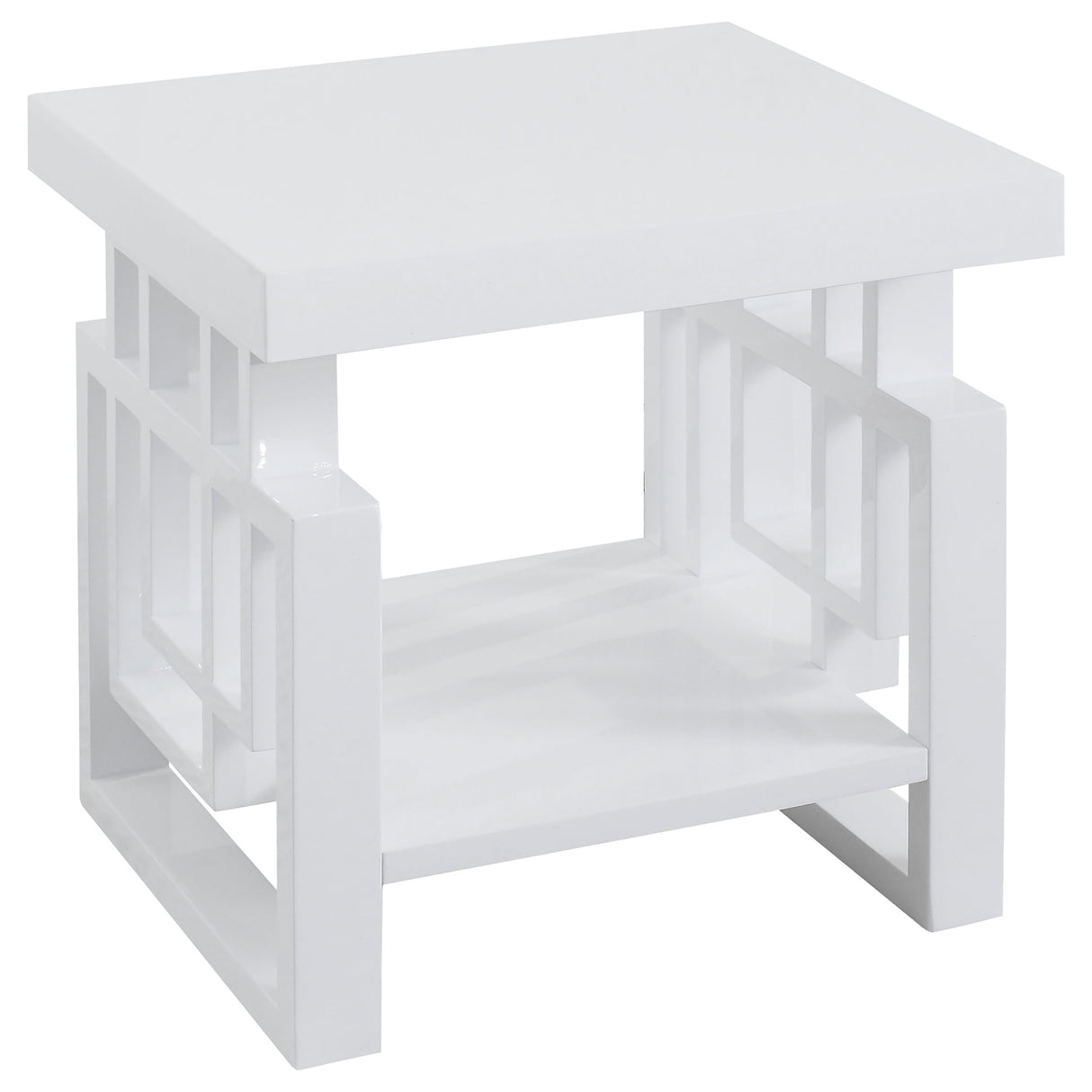 Schmitt 3-piece Coffee and End Table Set White High Gloss