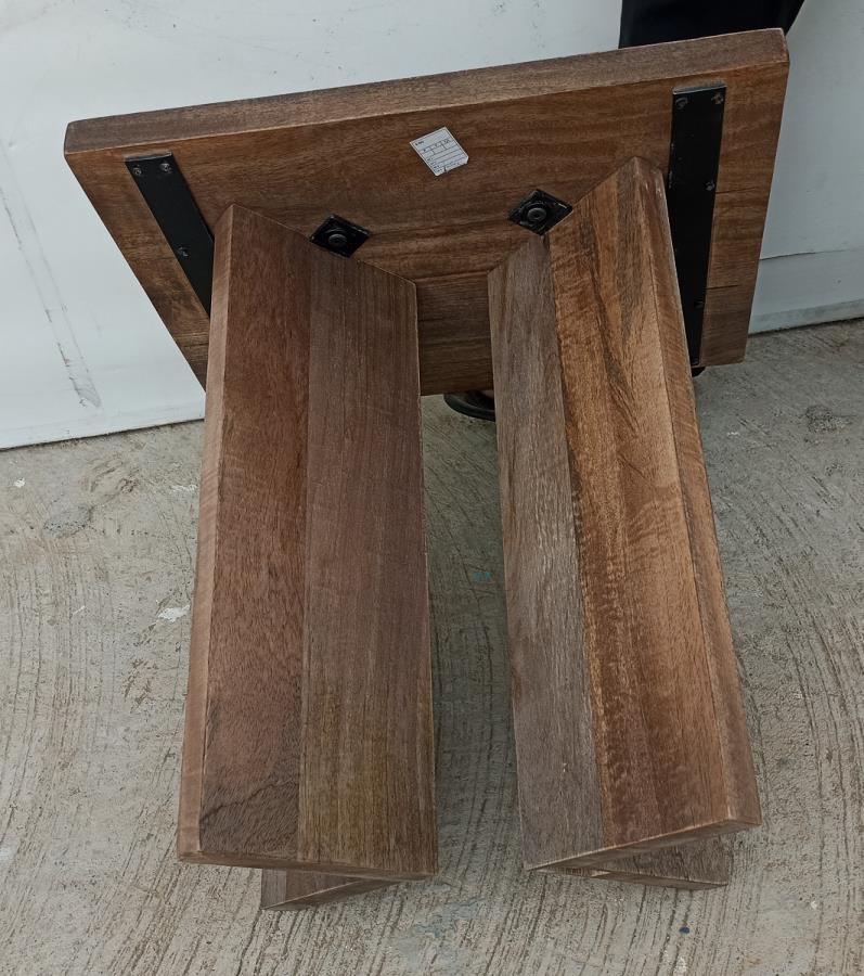 Andando Square Solid Wood End Table Mango Brown