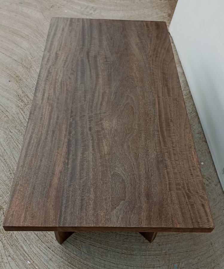 Andando Rectangular Solid Wood Coffee Table Mango Brown