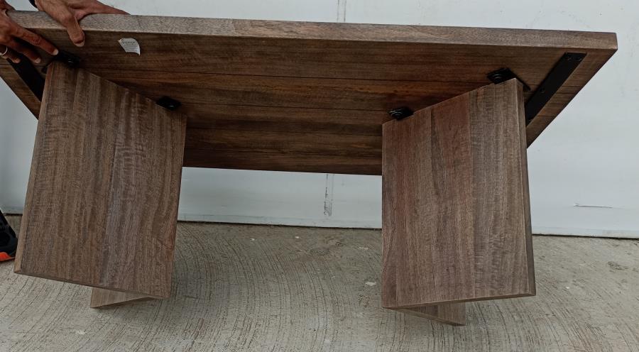 Andando Rectangular Solid Wood Coffee Table Mango Brown