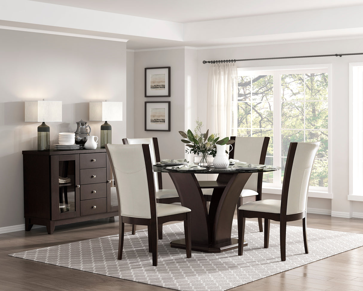 Daisy White/Dark Brown Side Chair