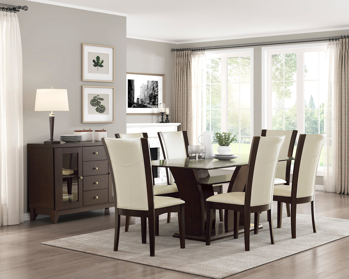 Daisy White/Dark Brown Side Chair