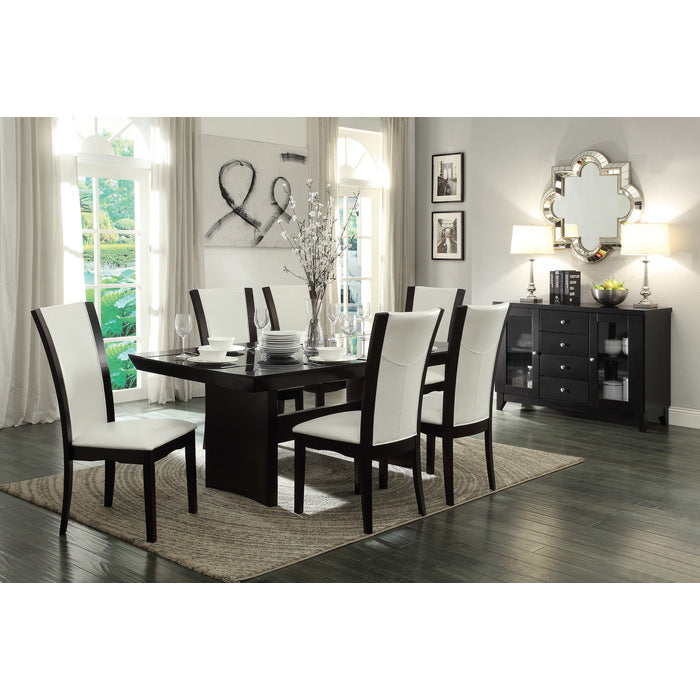 Daisy White/Dark Brown Side Chair