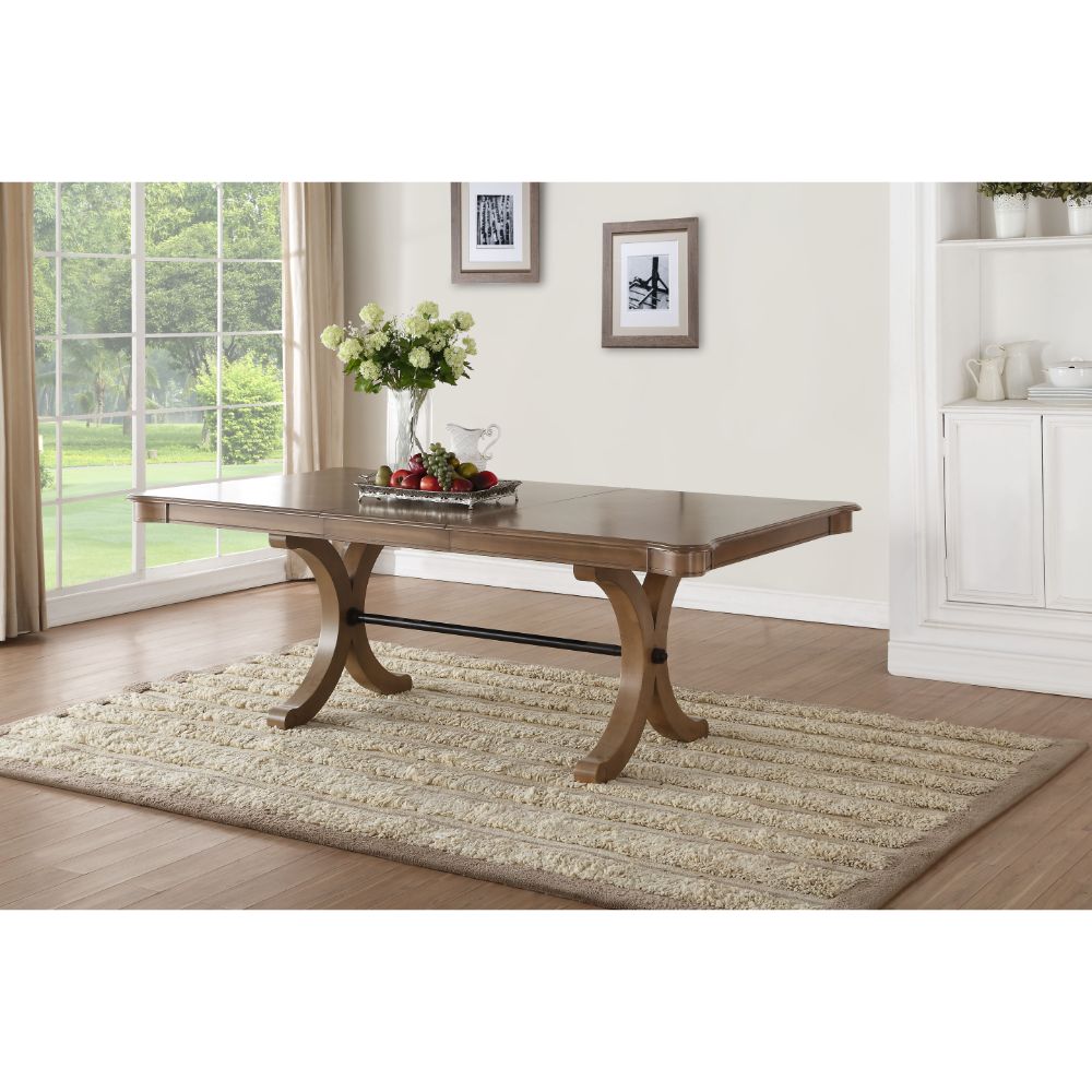 Harald Gray Oak Finish Dining Table