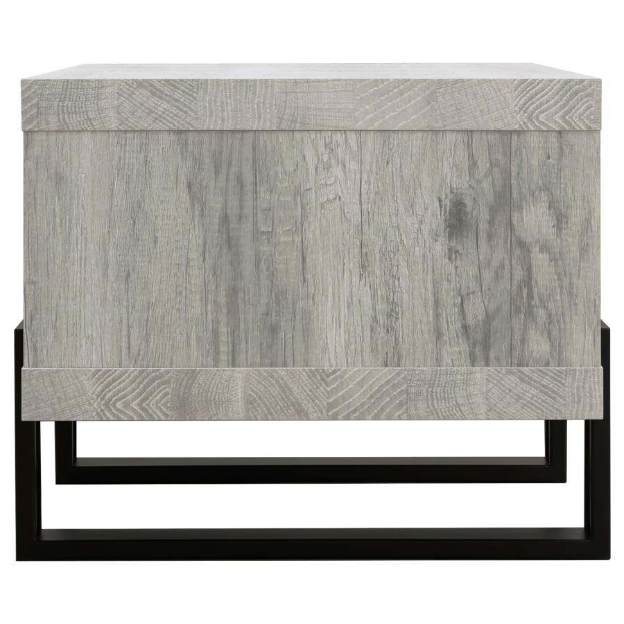 Dinard Coffee Table With Shelf Grey Driftwood