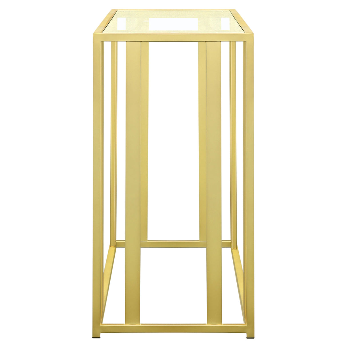 Adri Metal Frame Sofa Table Matte Brass