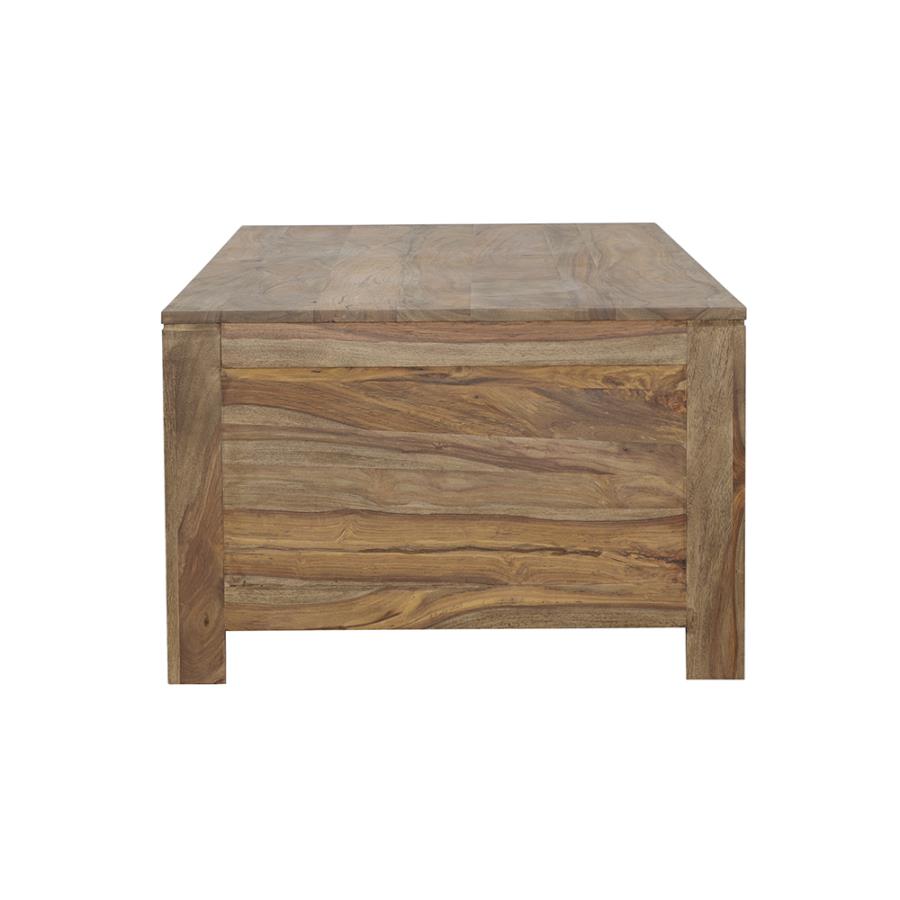 Esther 6-Drawer Storage Coffee Table Natural Sheesham