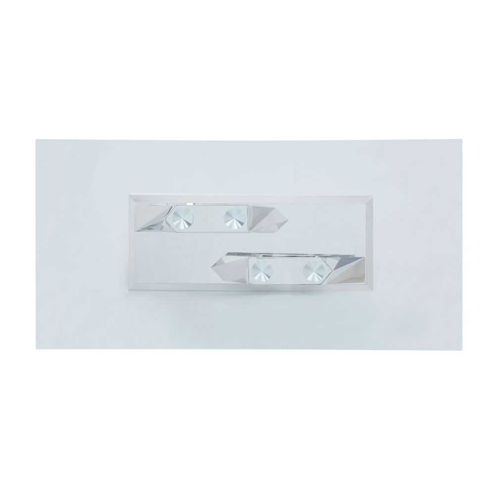 Gianna Clear Glass Top & Stainless Steel Dining Table