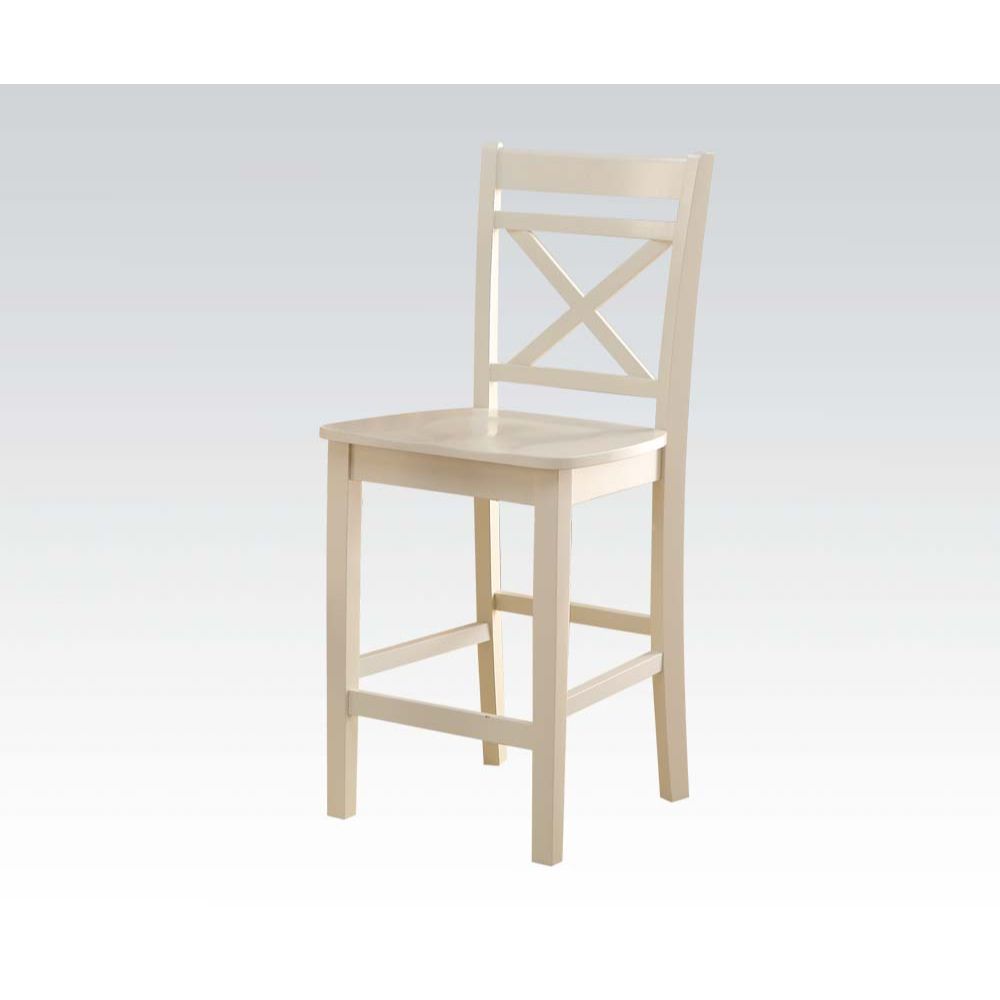 Tartys Cream Finish Counter Height Chair (Set-2)