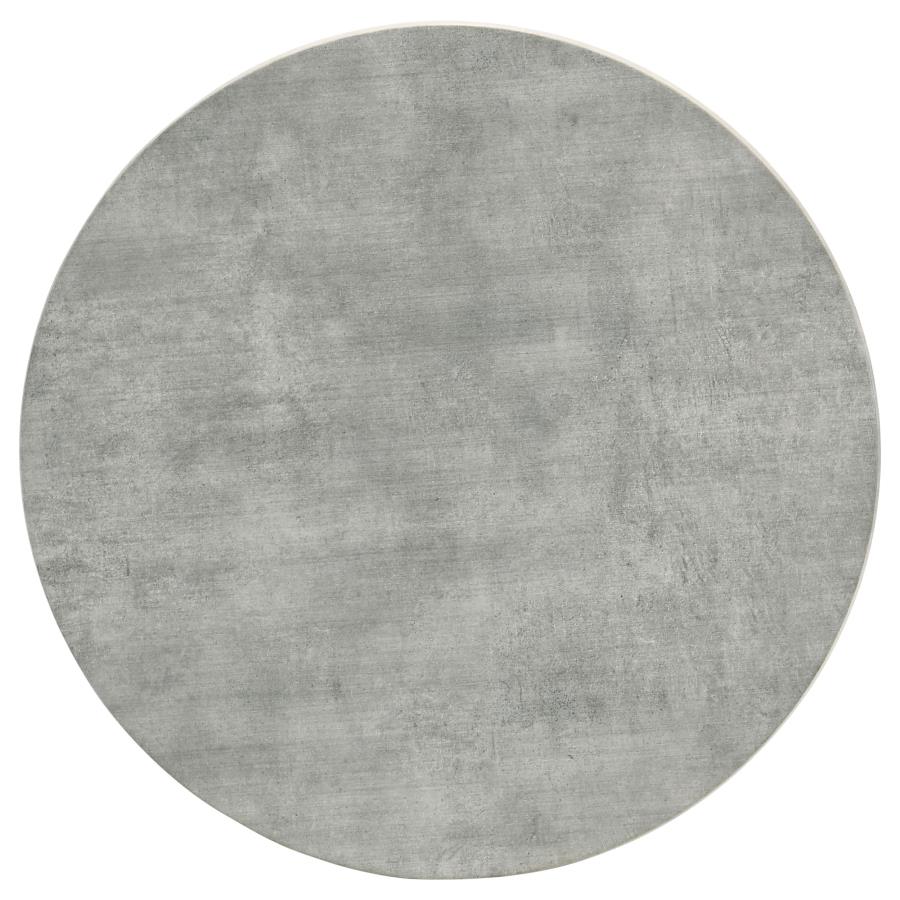 Hadi Round End Table With Hairpin Legs Cement And Gunmetal