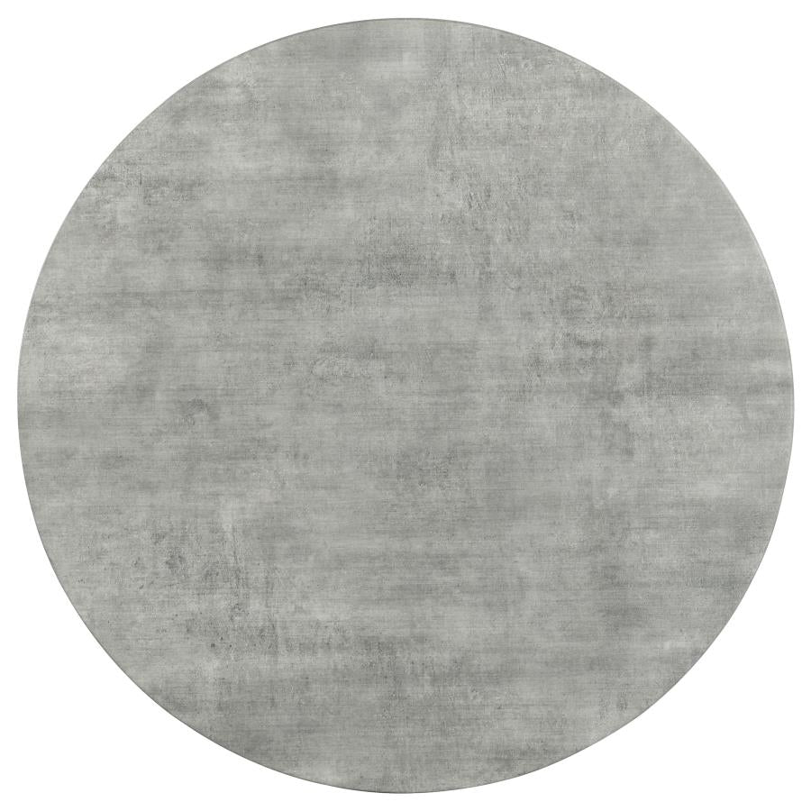 Hadi Round Coffee Table With Hairpin Legs Cement And Gunmetal