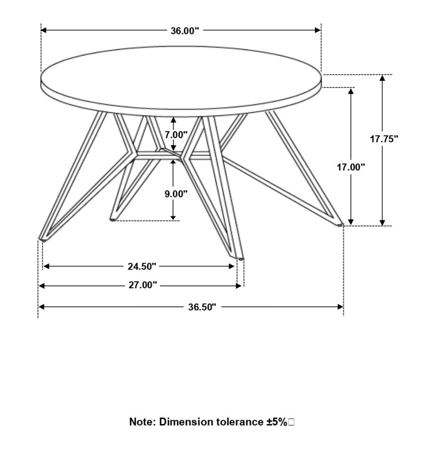 Hadi Round Coffee Table With Hairpin Legs Cement And Gunmetal