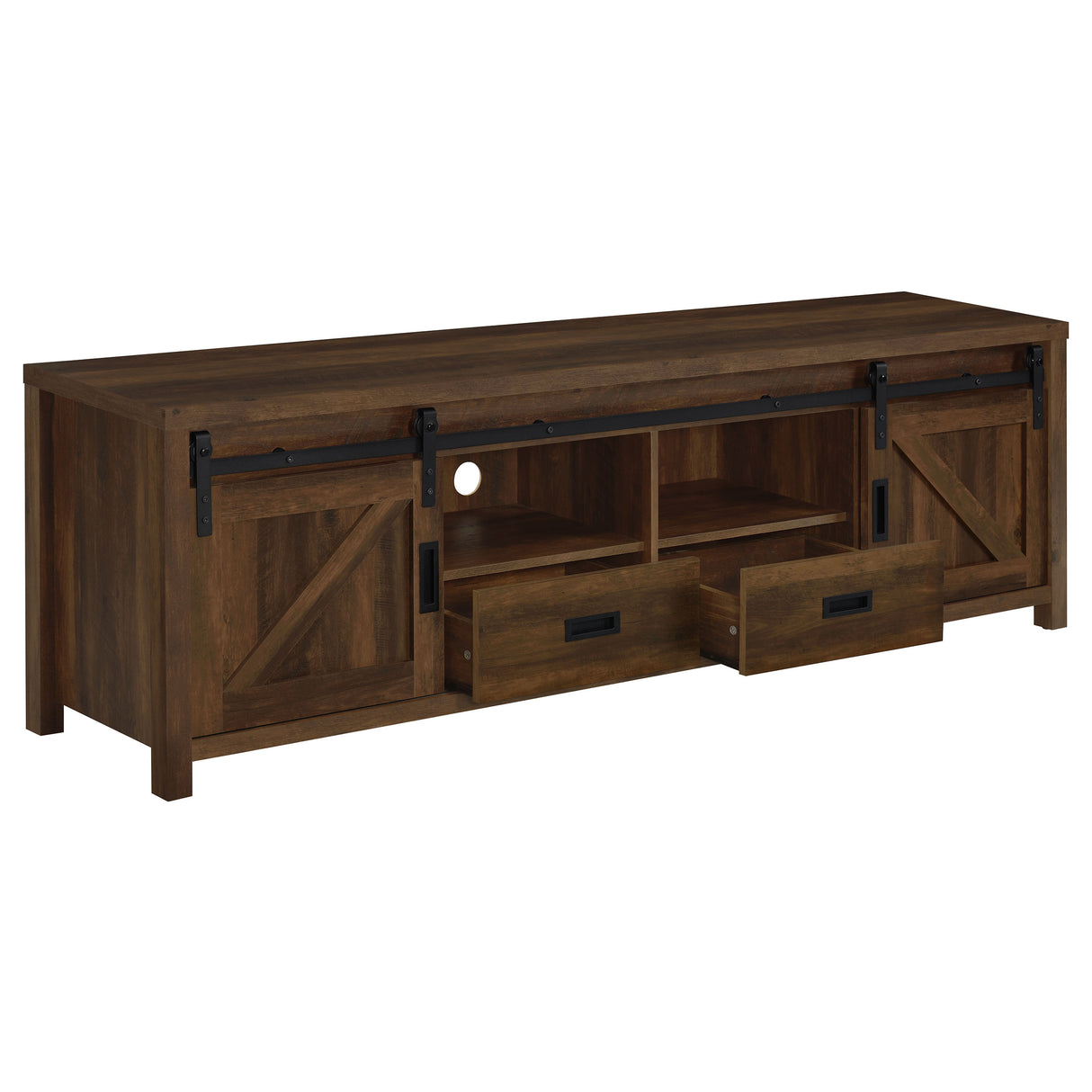 Madra Rectangular Tv Console With 2 Sliding Doors