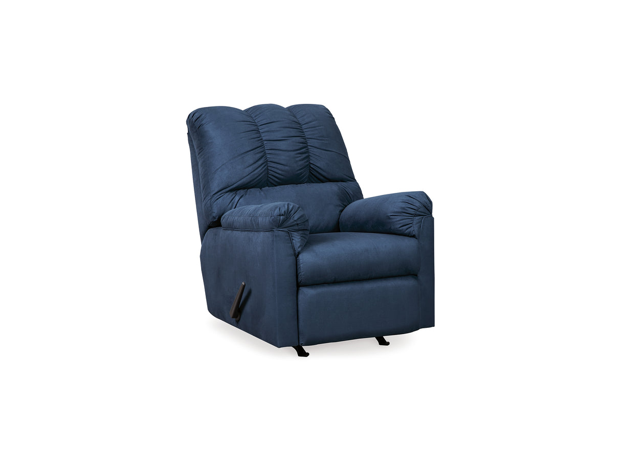 Darcy Blue Sofa, Loveseat And Recliner