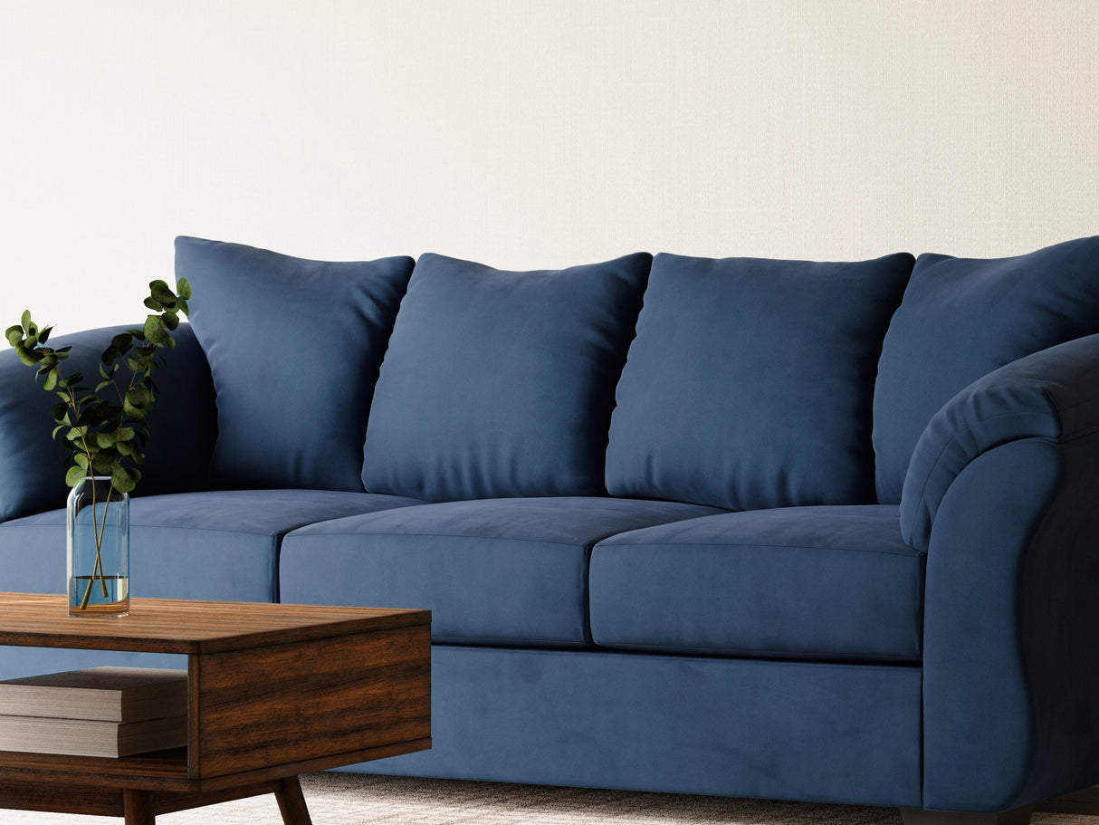 Darcy Blue Sofa And Recliner