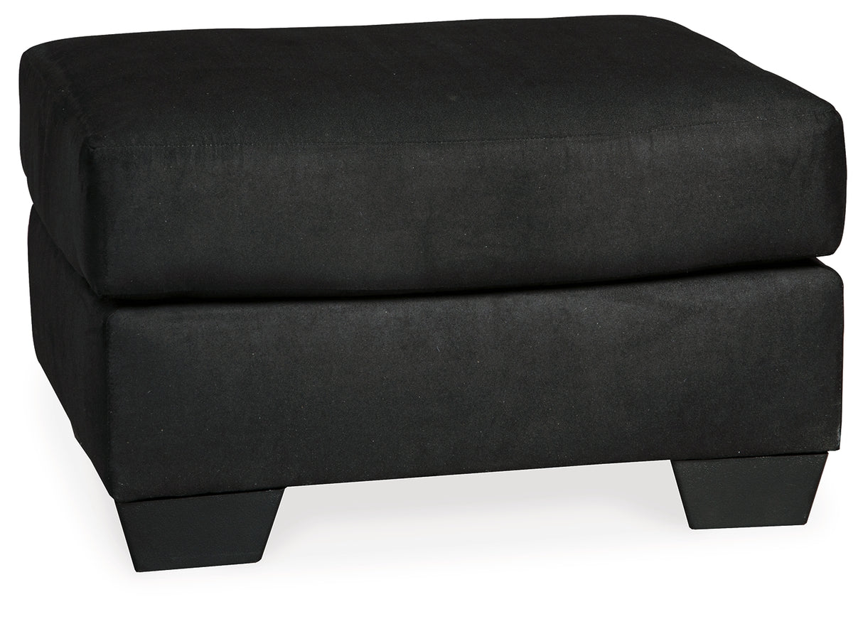 Darcy Black Ottoman