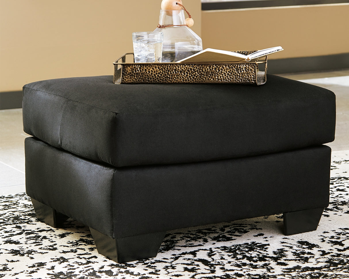 Darcy Black Ottoman