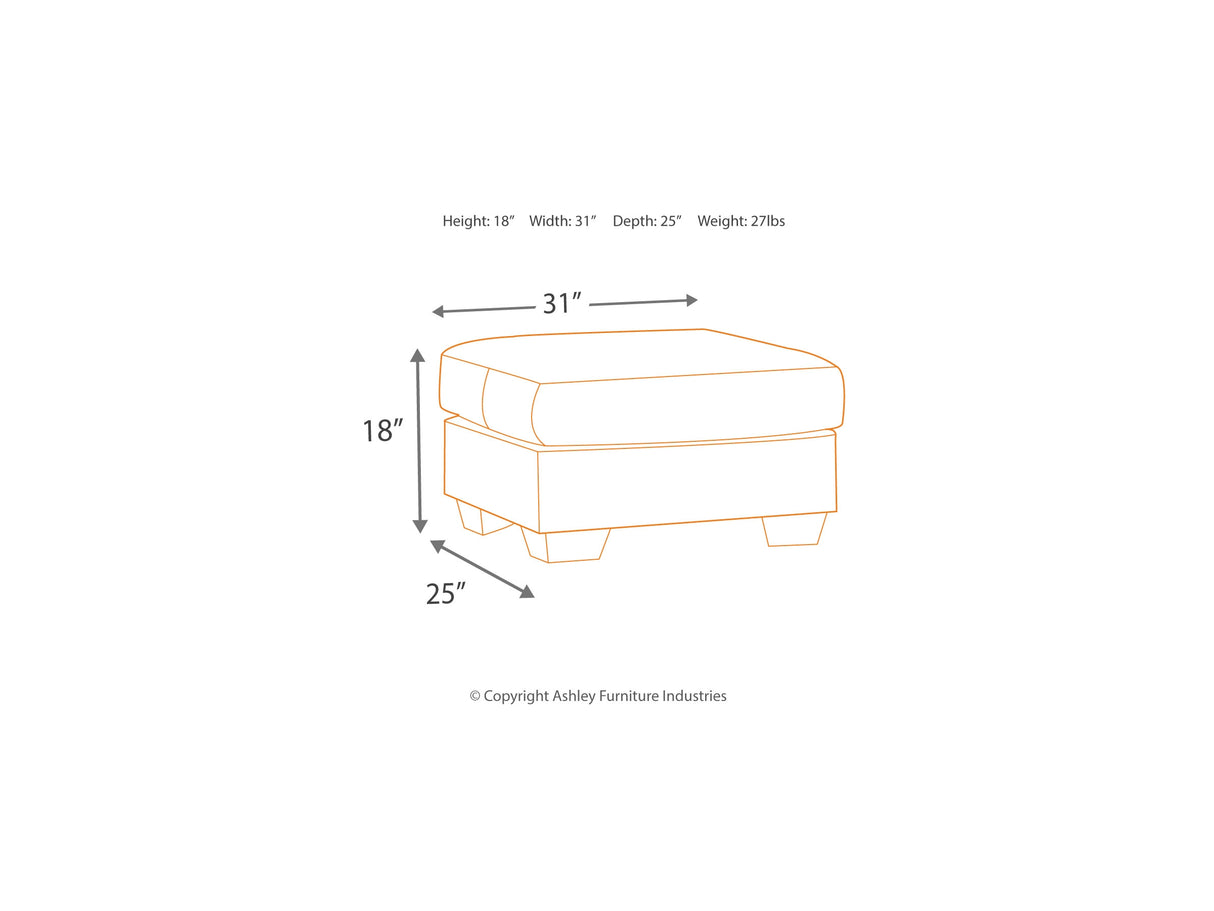 Darcy Black Sofa And Ottoman