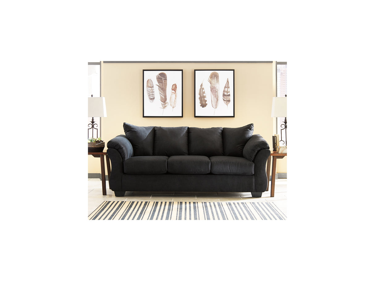 Darcy Black Sofa And Ottoman