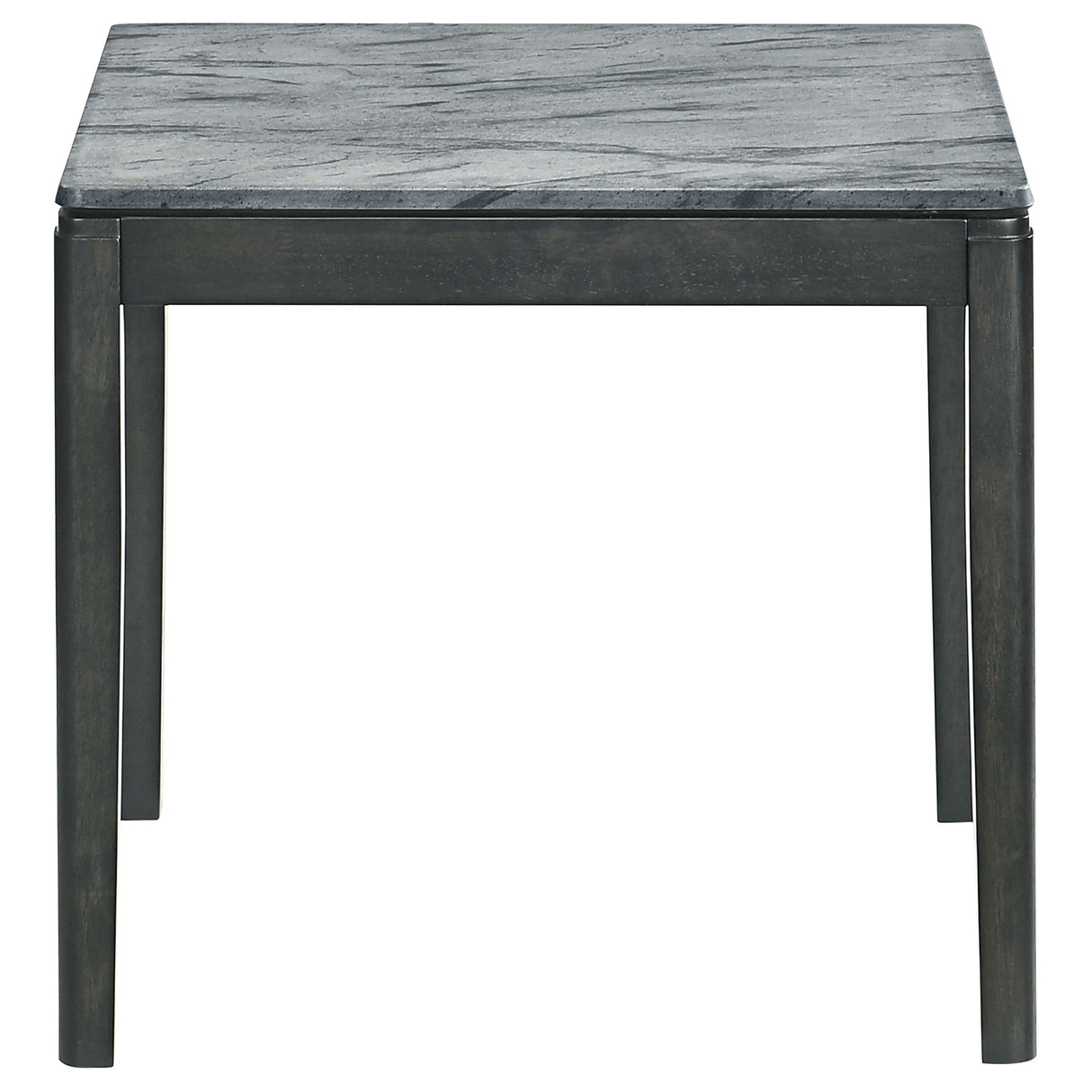 Square End Table Faux Grey Marble And Black