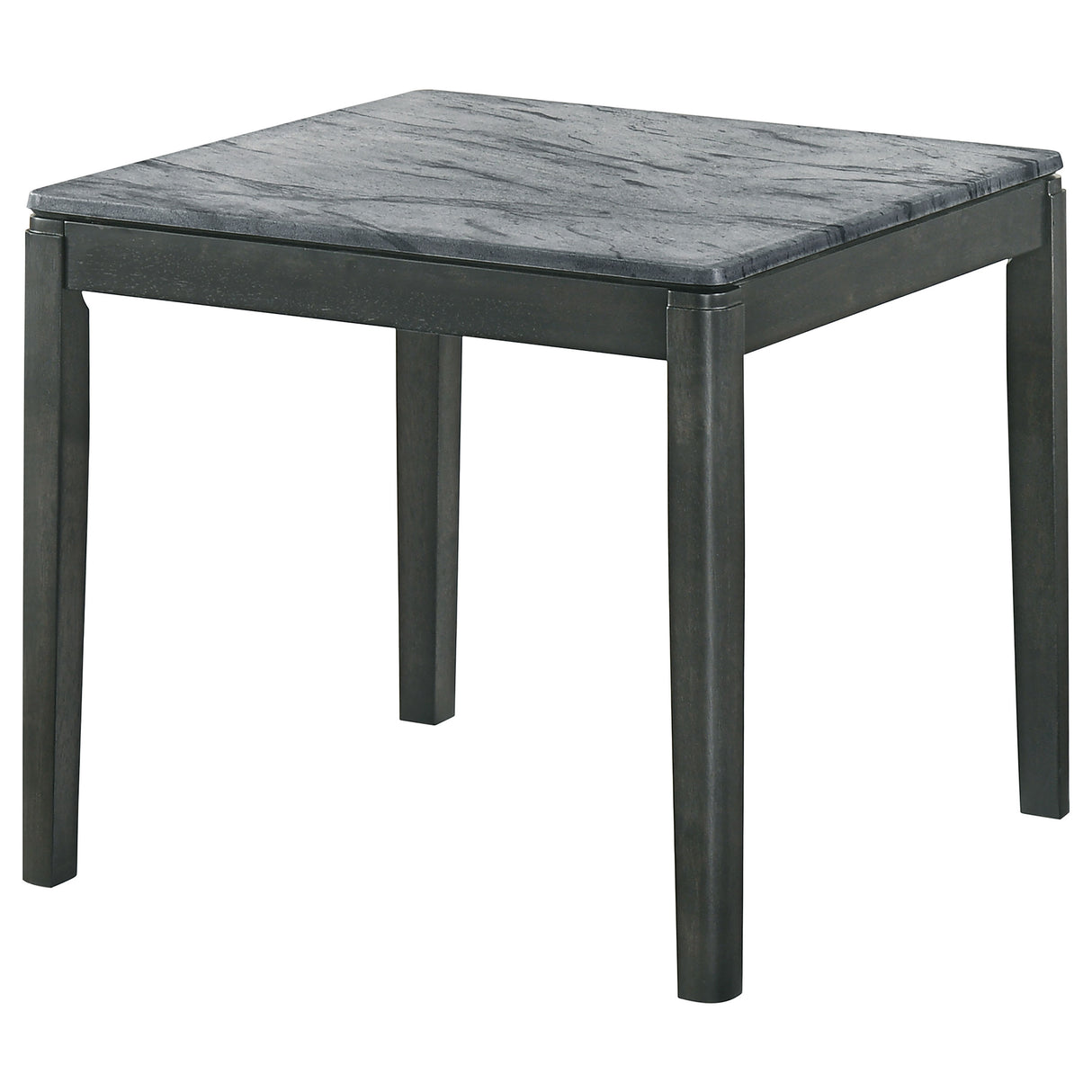 Square End Table Faux Grey Marble And Black