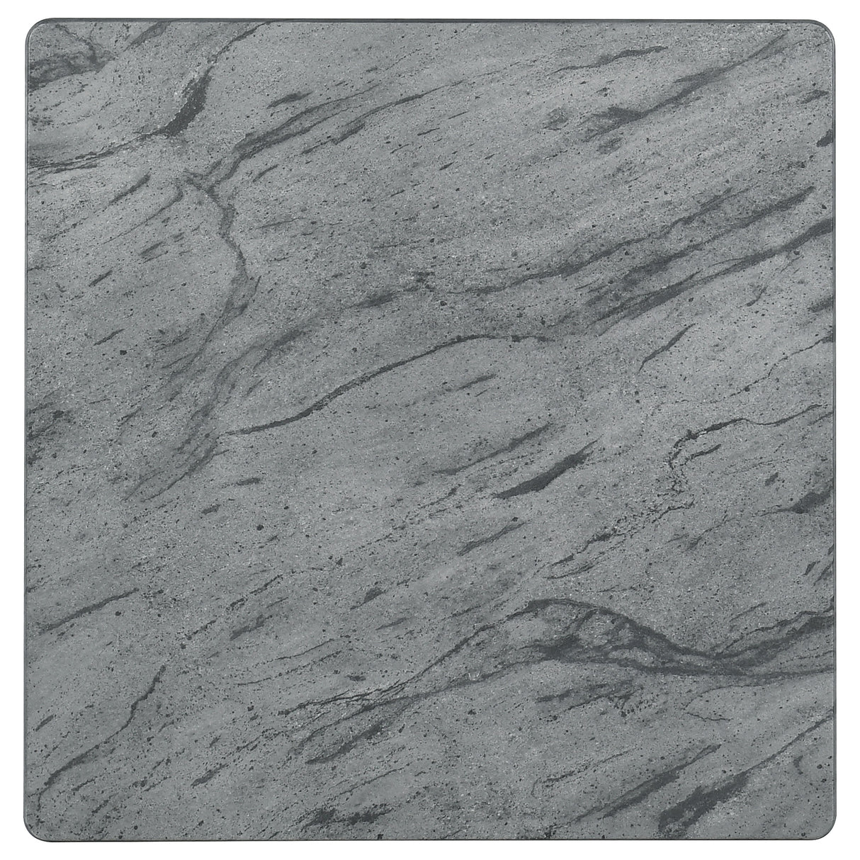 Square End Table Faux Grey Marble And Black