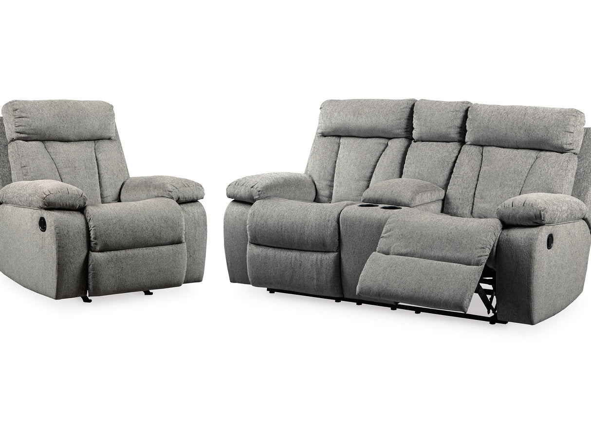 Mitchiner Fog Reclining Loveseat And Recliner
