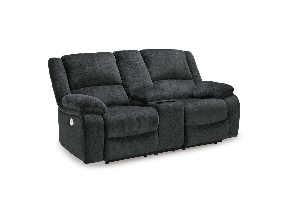 Draycoll Slate Power Reclining Sofa And Loveseat