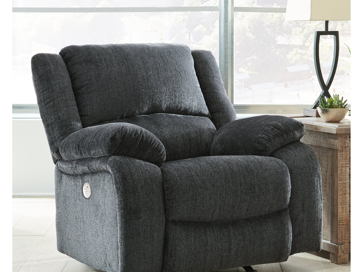 Draycoll Slate Power Reclining Sofa, Loveseat And Recliner