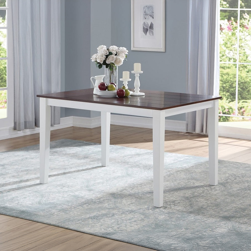 Green White & Walnut Finish Leigh Dining Table