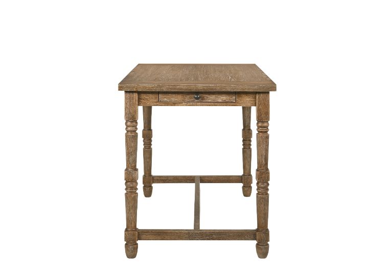 Farsiris Weathered Oak Finish Counter Height Table