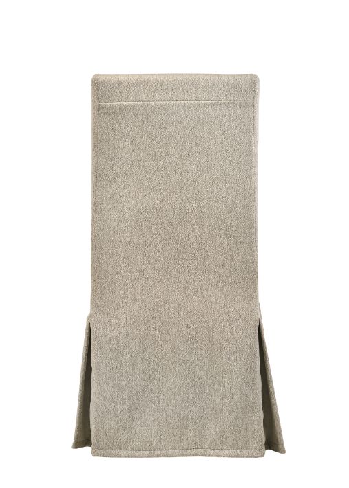 Faustine Tan Fabric & Salvaged Light Oak Finish Side Chair (Set-2)