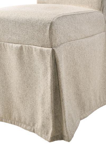 Faustine Tan Fabric & Salvaged Light Oak Finish Side Chair (Set-2)