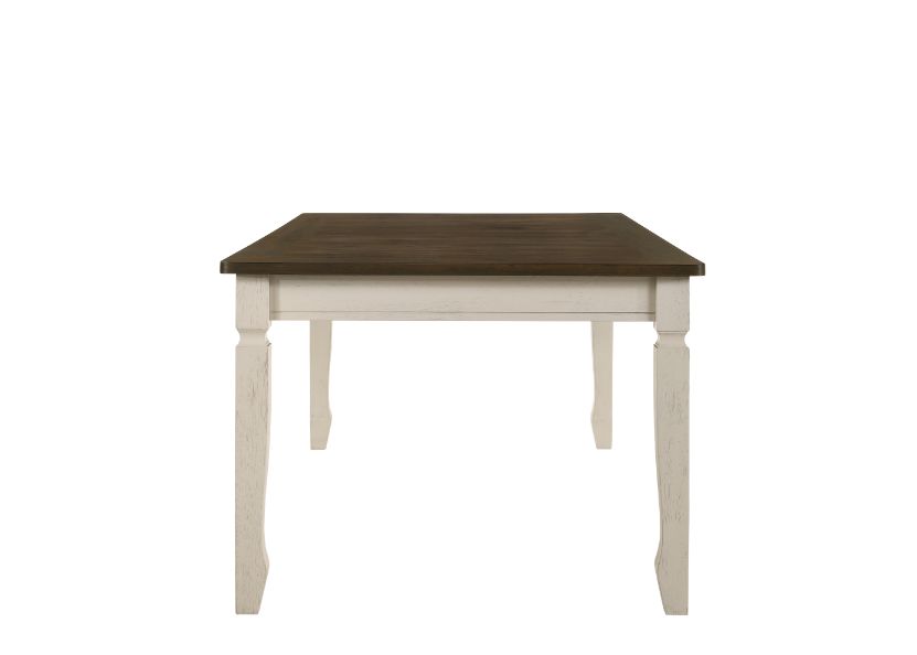 Fedele Weathered Oak & Cream Finish Dining Table