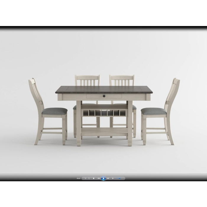 Granby Antique White And Rosy Brown Counter Height Table