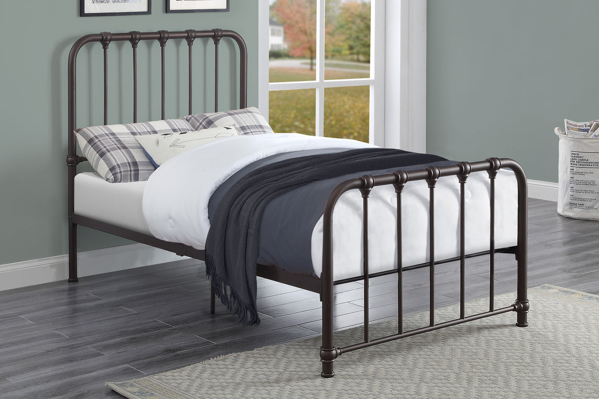 Bethany Dark Bronze Twin Metal Platform Bed