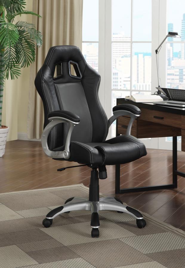 Roger Adjustable Height Office Chair Black And Grey